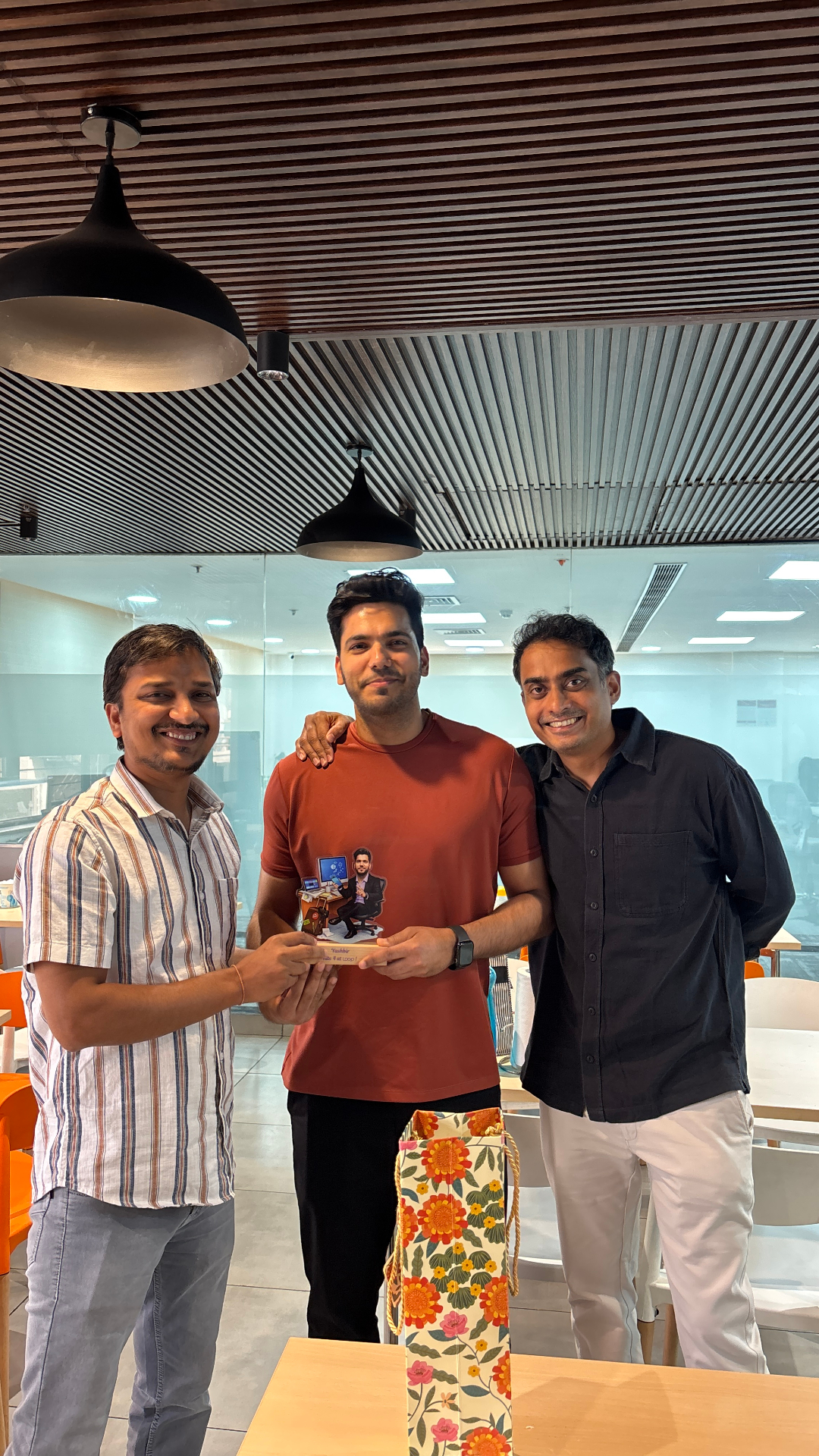 Team award handover moment